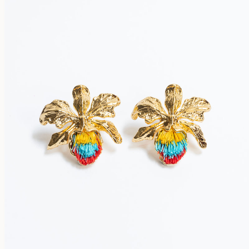Aretes De Cattleya Mediano Selección Colombia