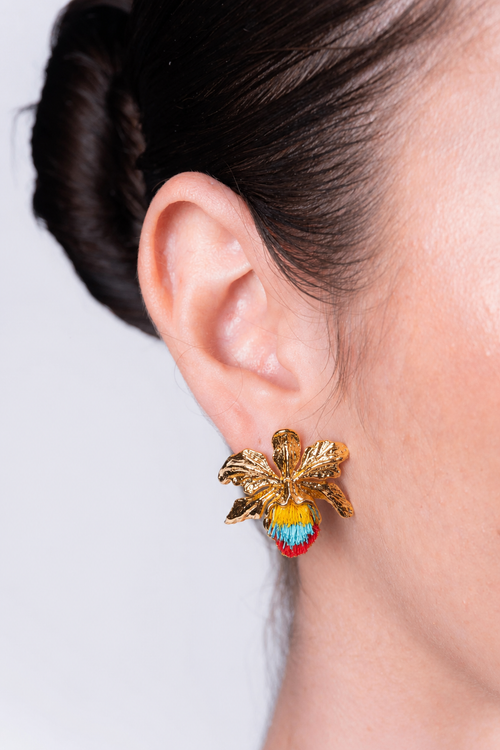 Aretes De Cattleya Mediano Selección Colombia