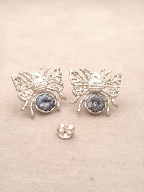 102 Topos Abeja Plata Tejido