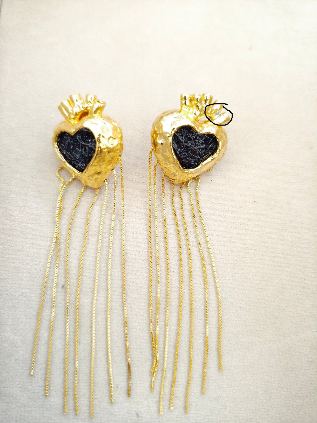 107 Aretes Corazón Anatómico Colgante