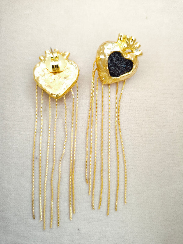 107 Aretes Corazón Anatómico Colgante