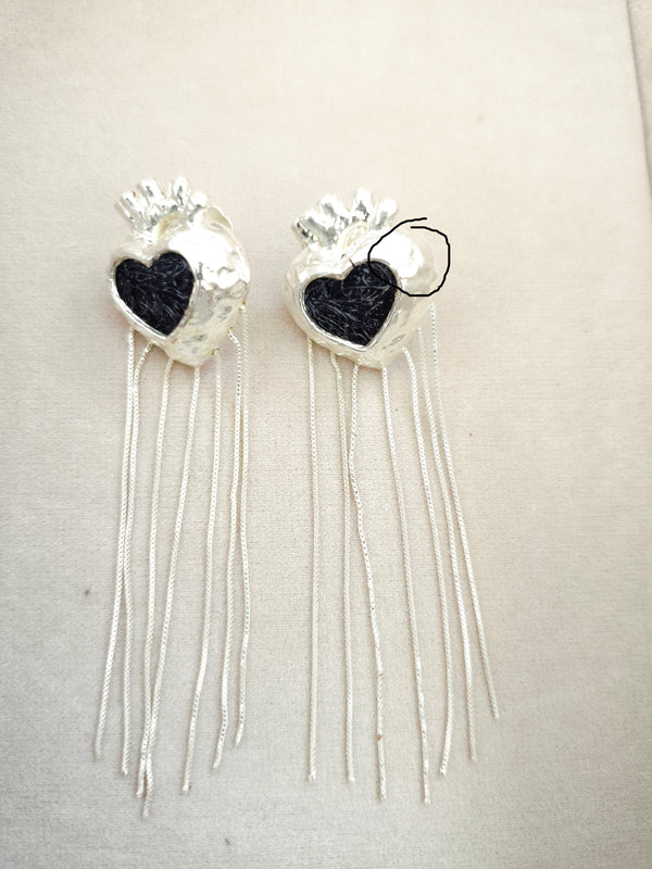 108 Aretes Corazón Anatómico Colgante