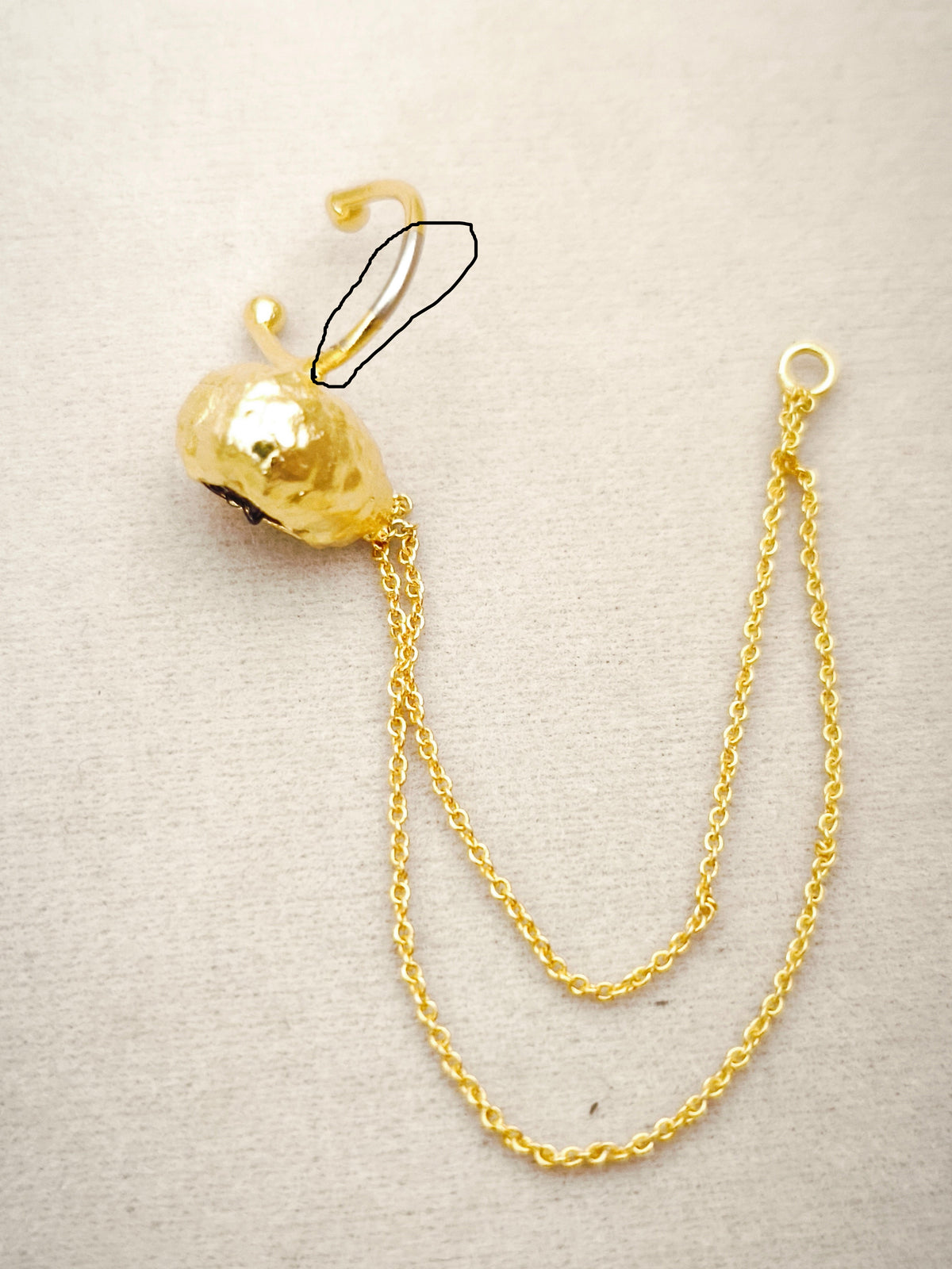 160 Ear Corazón Volumétrico Tejido Colgante