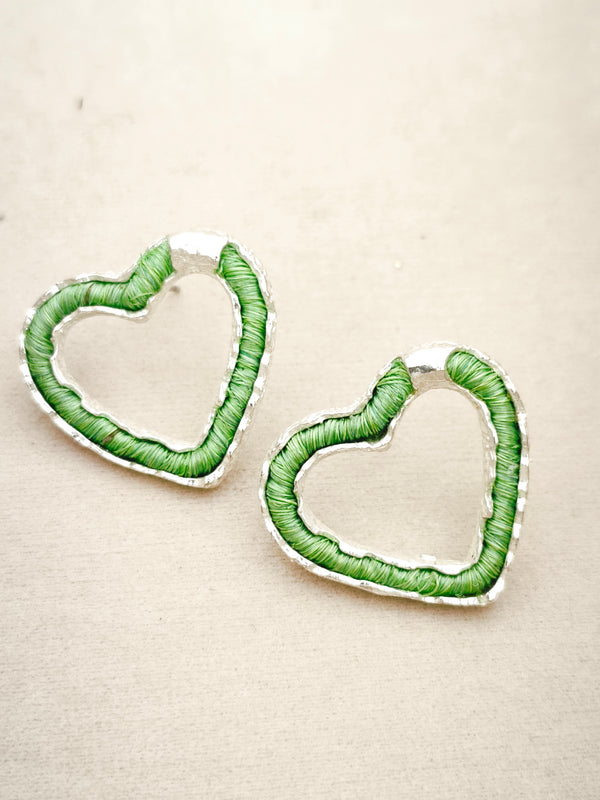 162 Arete Corazón Tejido