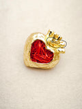 166 Broche Corazón Anatómico Tejido
