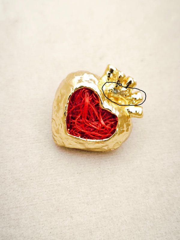 166 Broche Corazón Anatómico Tejido
