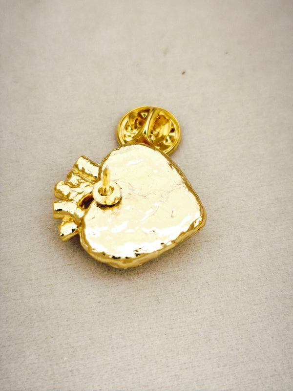 166 Broche Corazón Anatómico Tejido