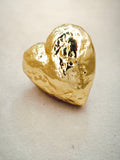 122 Anillo Corazón De Relieve Grande