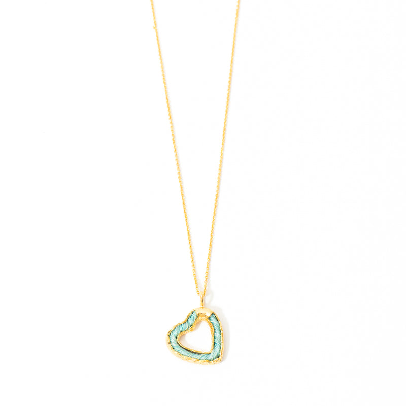 Cadena De Corazón Tejido Mediano