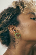 Aretes De Corazón Tejido