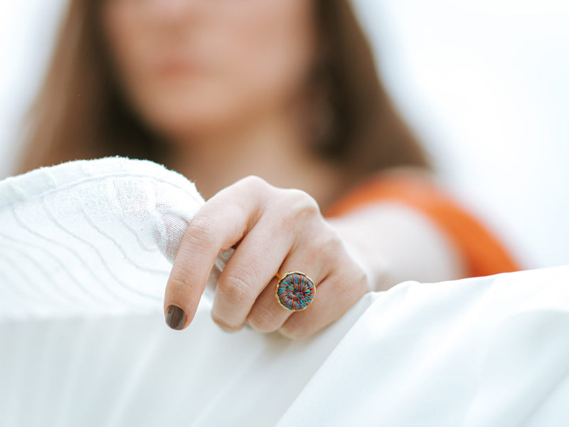 Anillo Circular Tejido