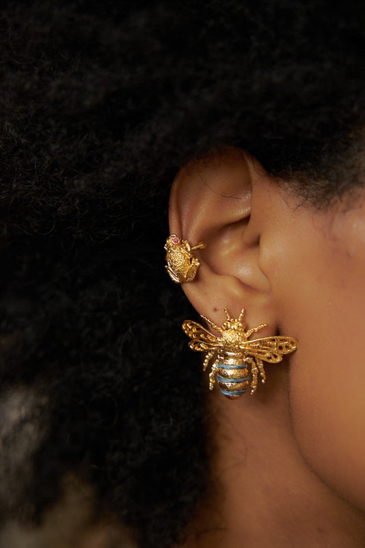 ARETES DE ABEJA REINA