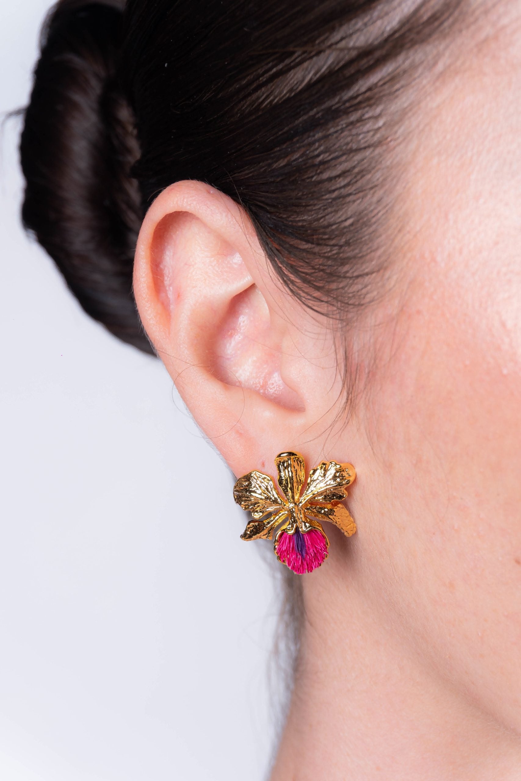 ARETES DE CATTLEYA MEDIANO