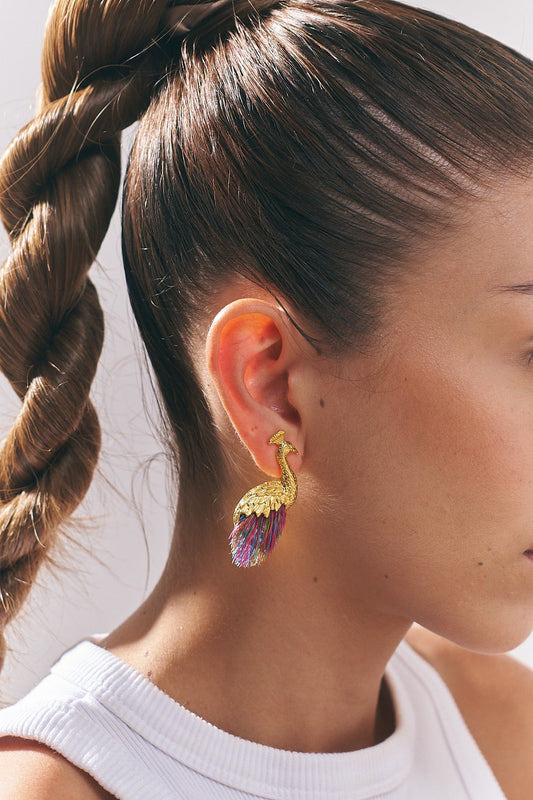 Aretes De Pavo Real
