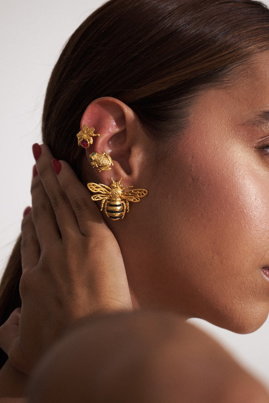 ARETES DE ABEJA REINA