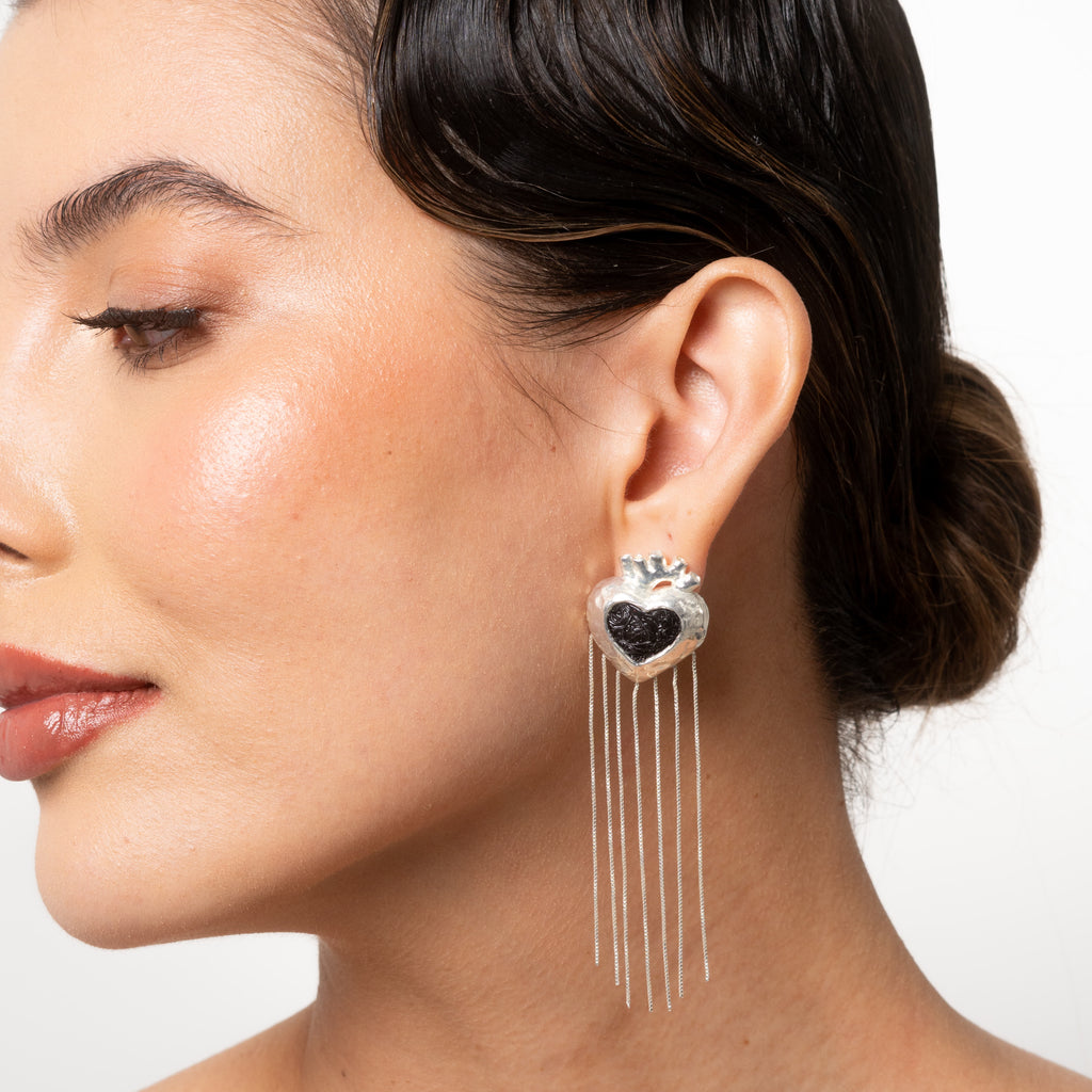 Aretes Corazón Anatómico Colgante