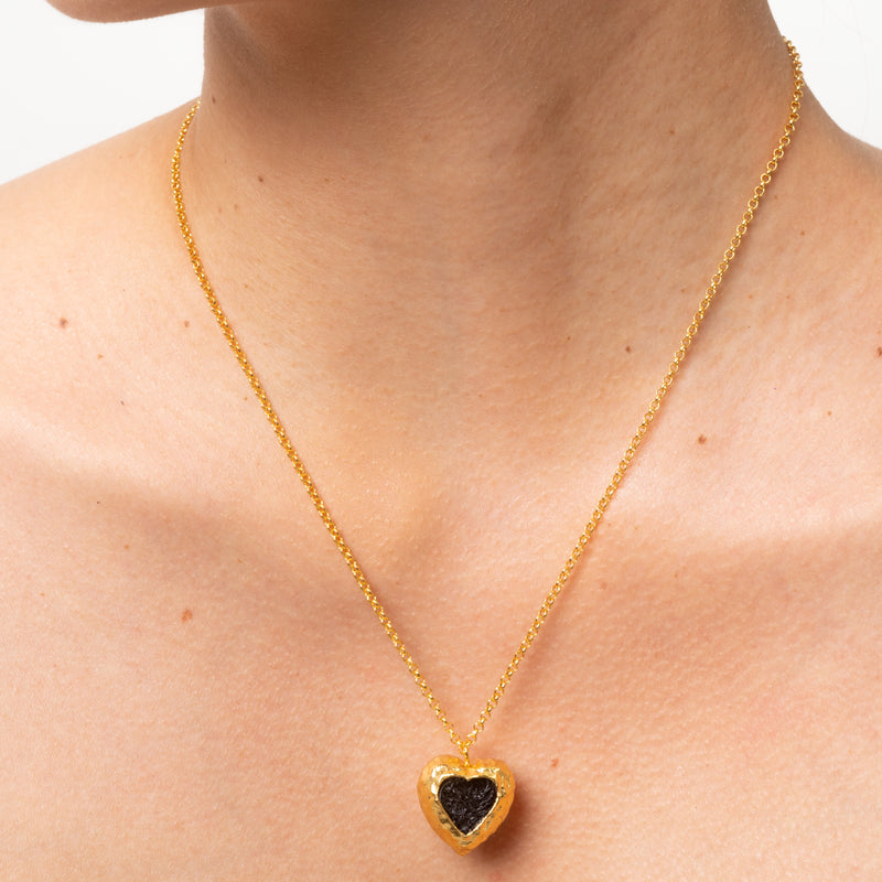 Cadena Corazón De Relieve