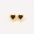 Aretes Corazón De Relieve Tejido