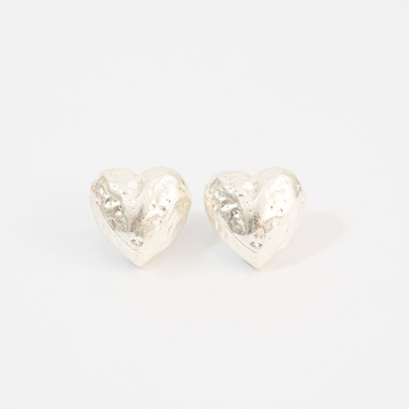 Aretes Corazón De Relieve