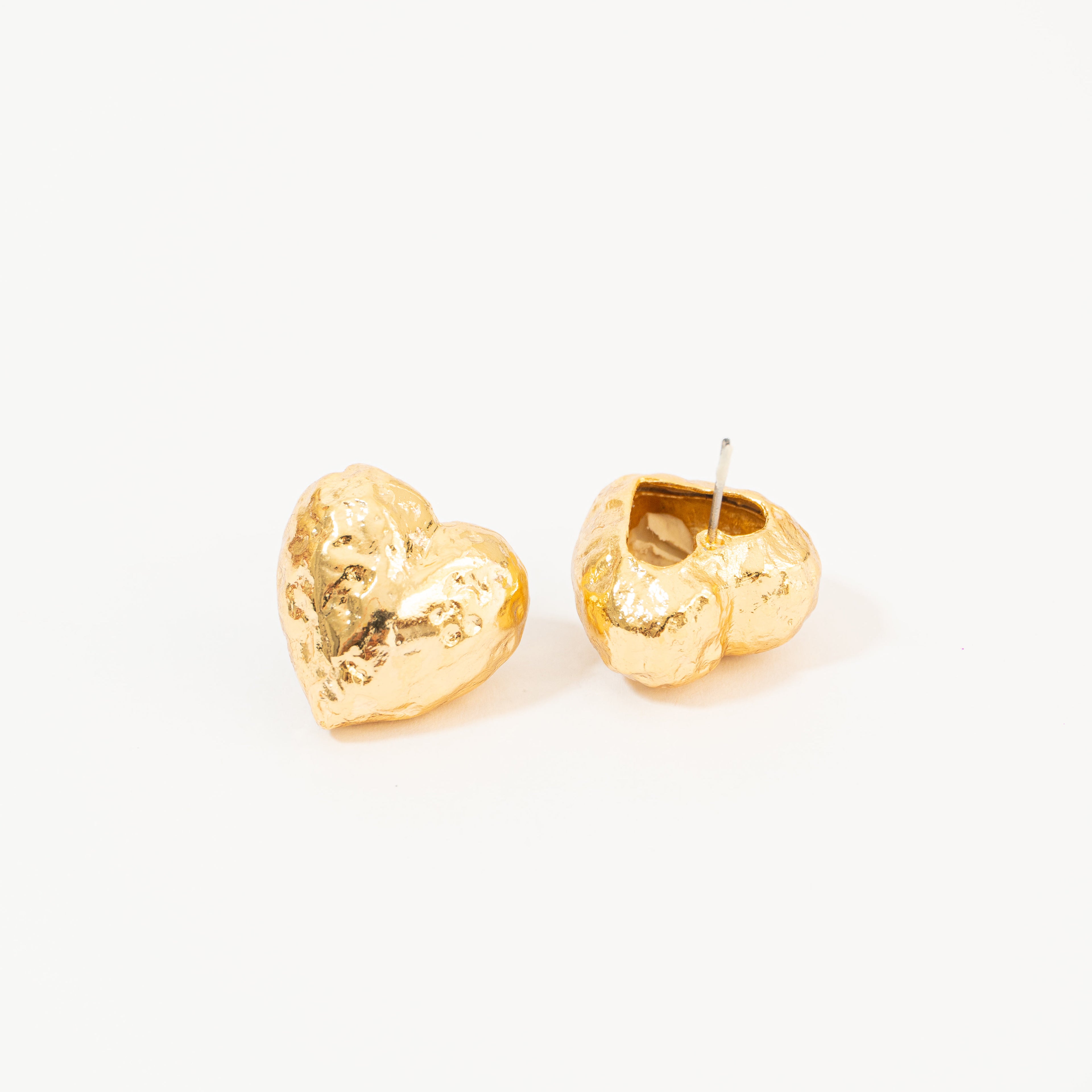 Aretes Corazón De Relieve