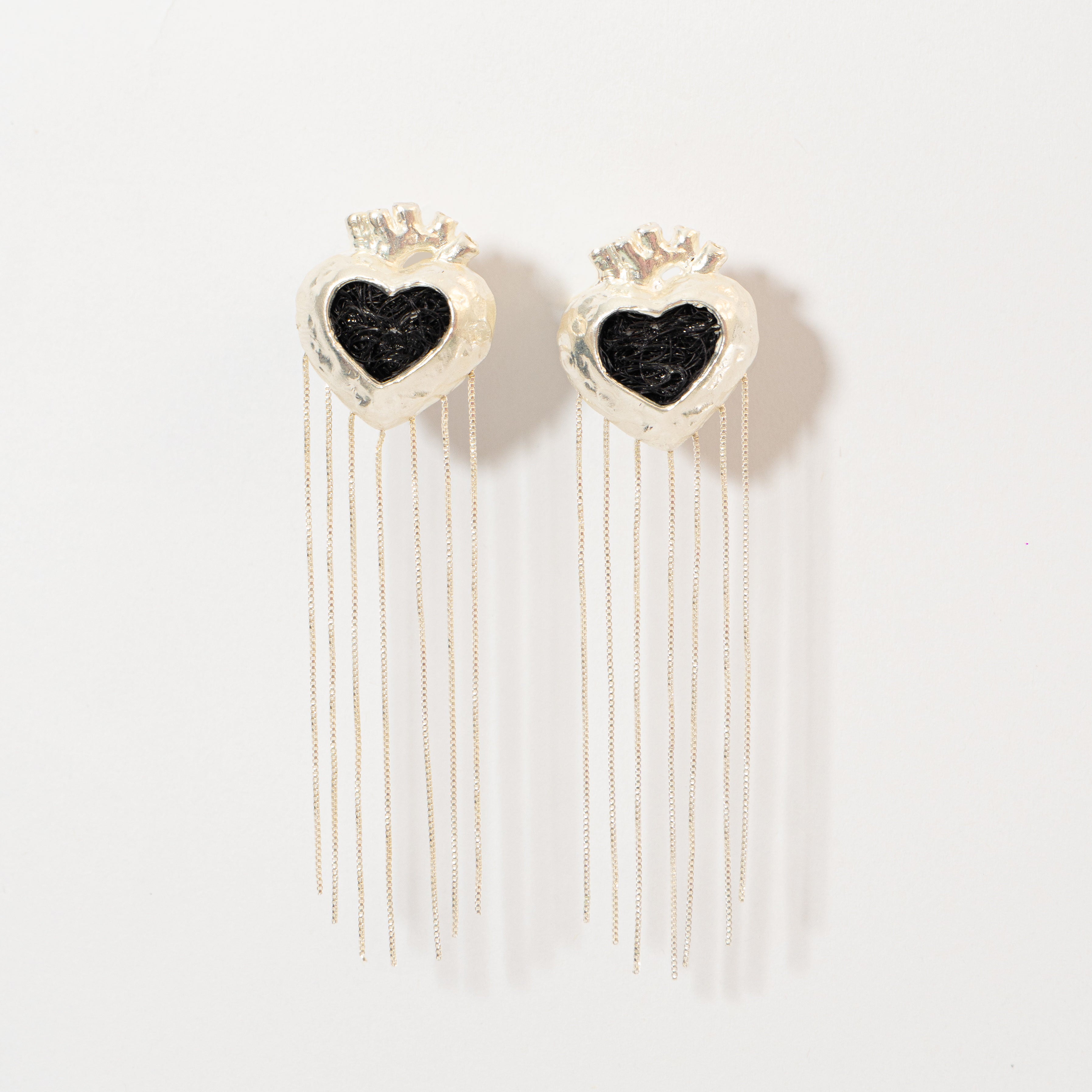 Aretes Corazón Anatómico Colgante
