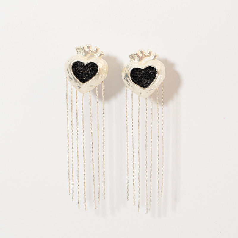 Aretes Corazón Anatómico Colgante