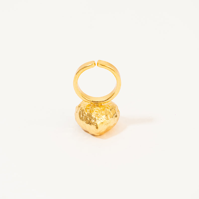 Anillo Corazón De Relieve Tejido