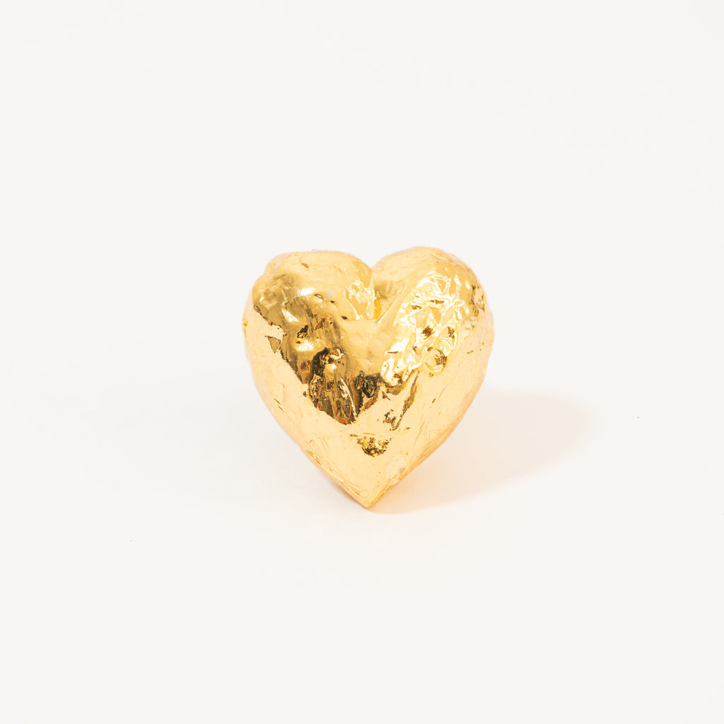 Anillo Corazón De Relieve Grande