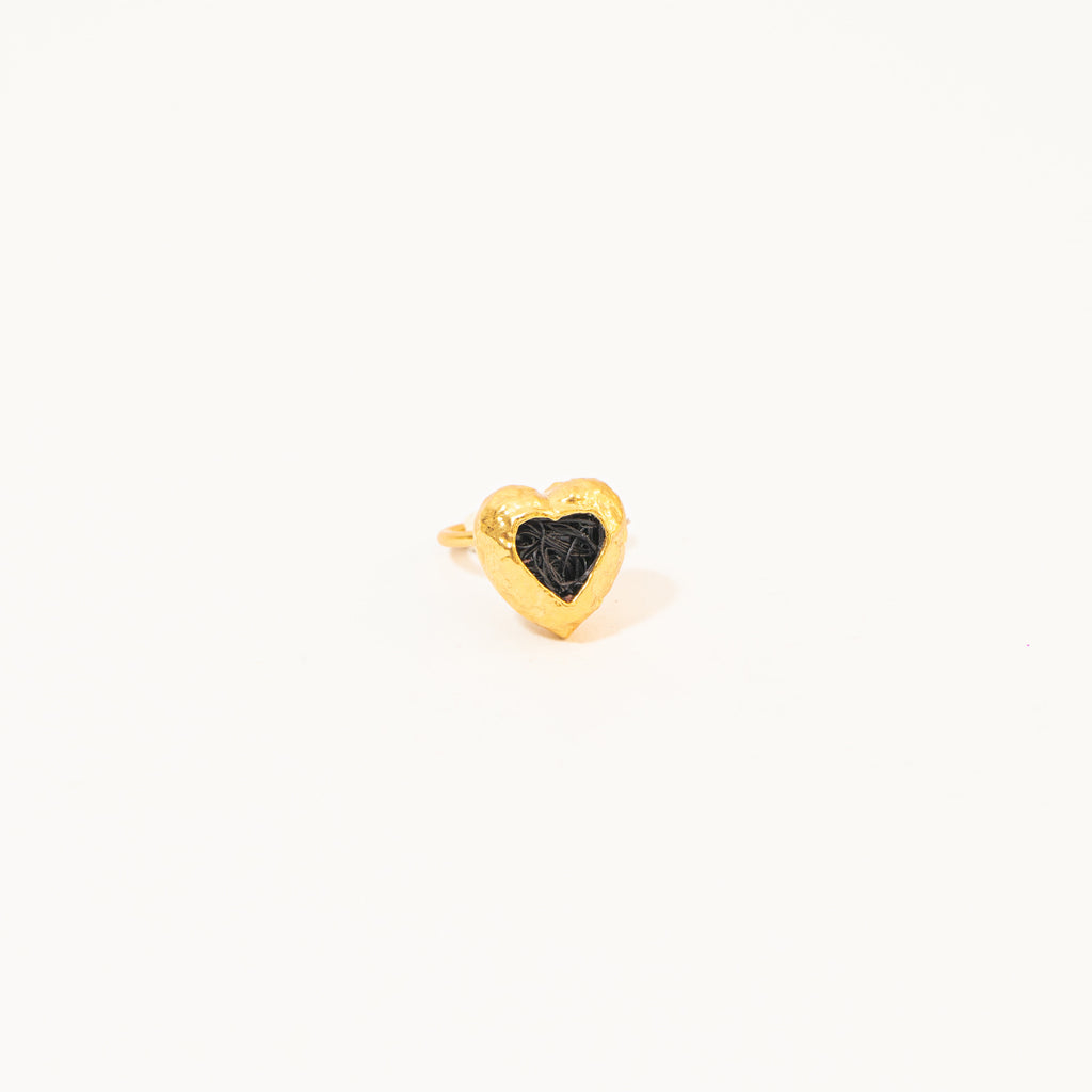 Ear Cuff Corazón De Relieve Tejido