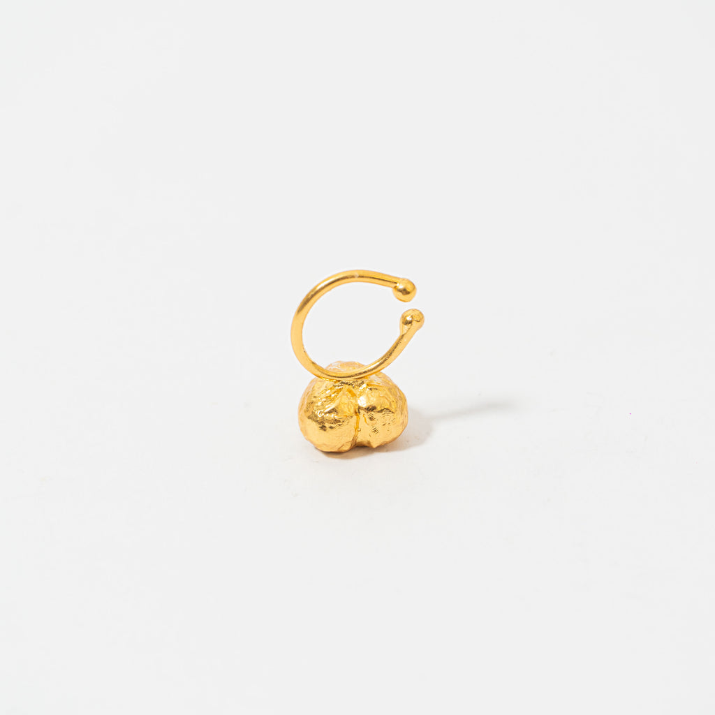 Ear Cuff Corazón De Relieve Tejido
