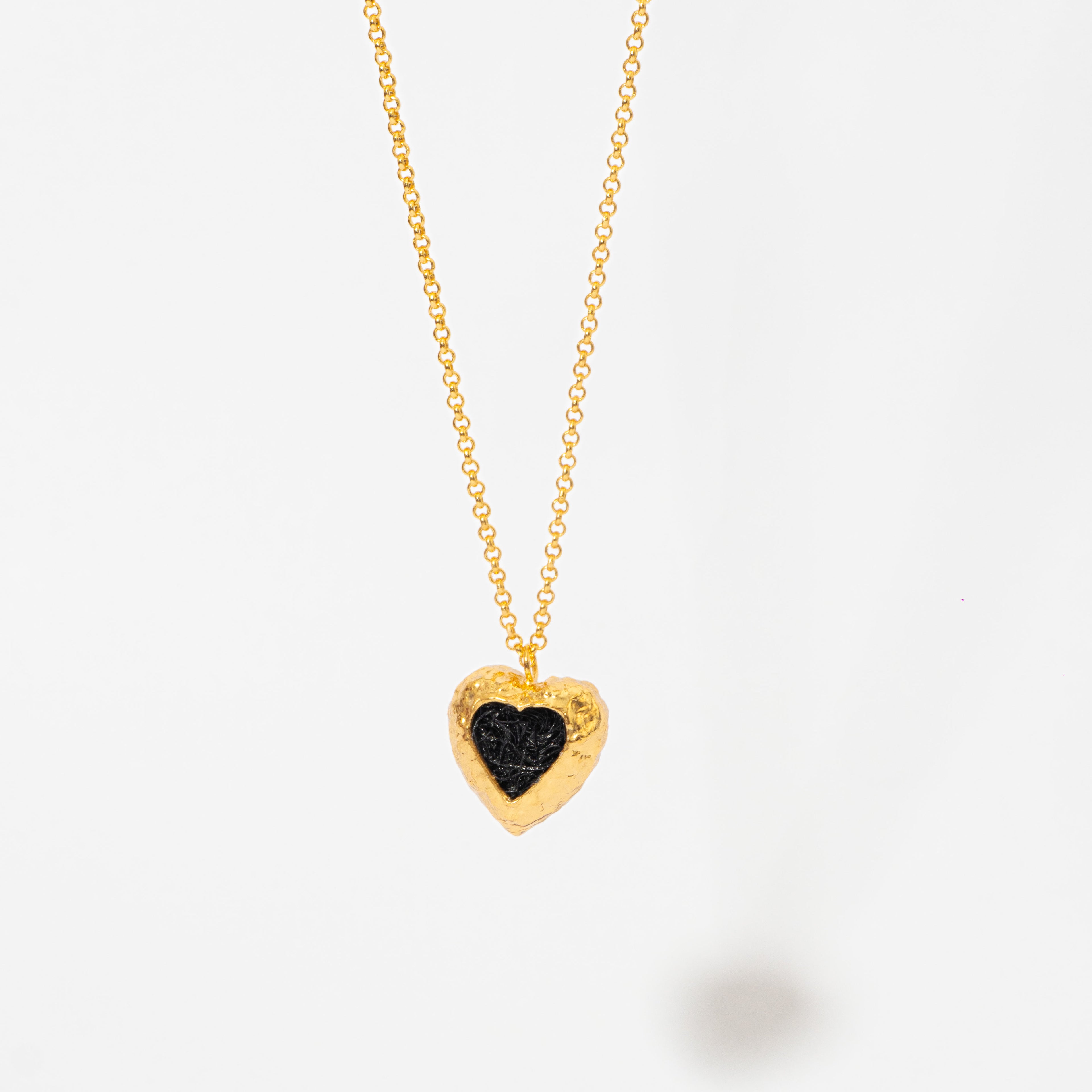 Cadena Corazón De Relieve